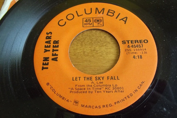 Ten Years After : I'd Love To Change The World / Let The Sky Fall (7", Single)