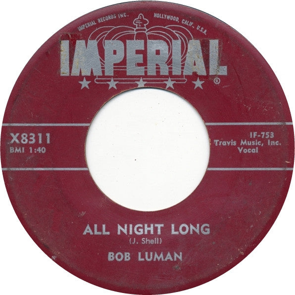 Bob Luman : Red Cadillac And Black Mustache / All Night Long (7", Single)