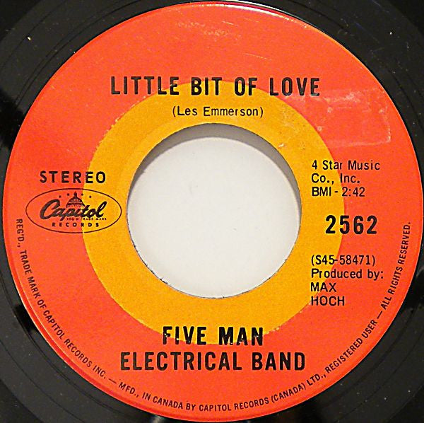 Five Man Electrical Band : Sunrise To Sunset (7", Single)