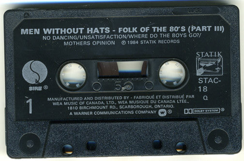 Men Without Hats : Folk Of The 80's (Part III) (Cass, Album)