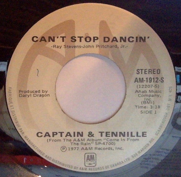 Captain & Tennille* : Can't Stop Dancin' (7", Single)