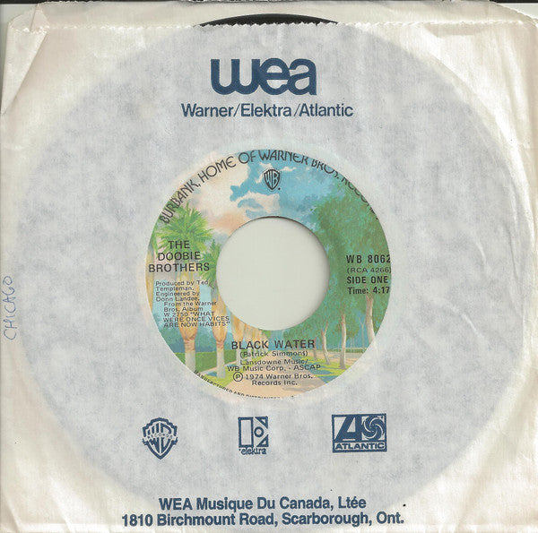 The Doobie Brothers : Black Water / Song To See You Through (7", Single)