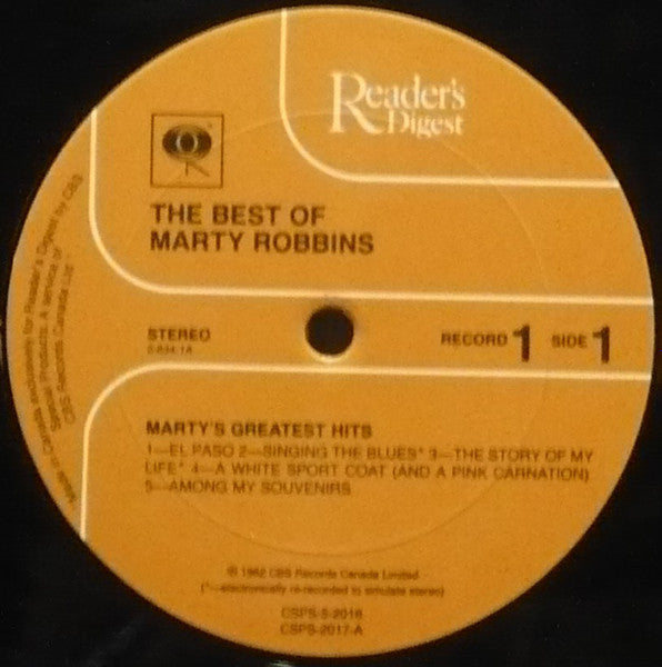 Marty Robbins : The Best Of Marty Robbins (5xLP, Comp + Box)