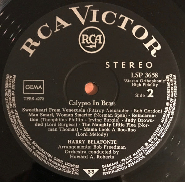 Harry Belafonte : Calypso In Brass (LP)