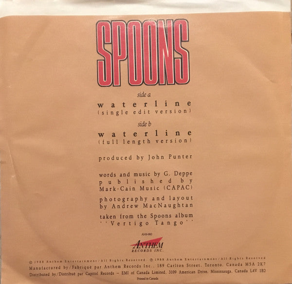 Spoons : Waterline (7", Single)