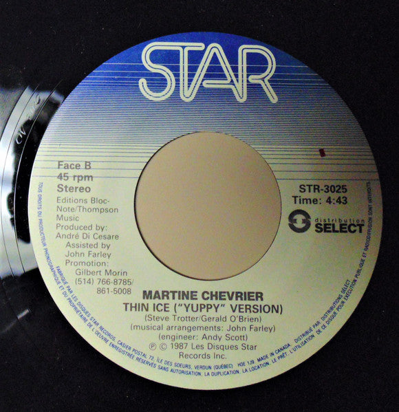 Martine Chevrier : Thin Ice (7")