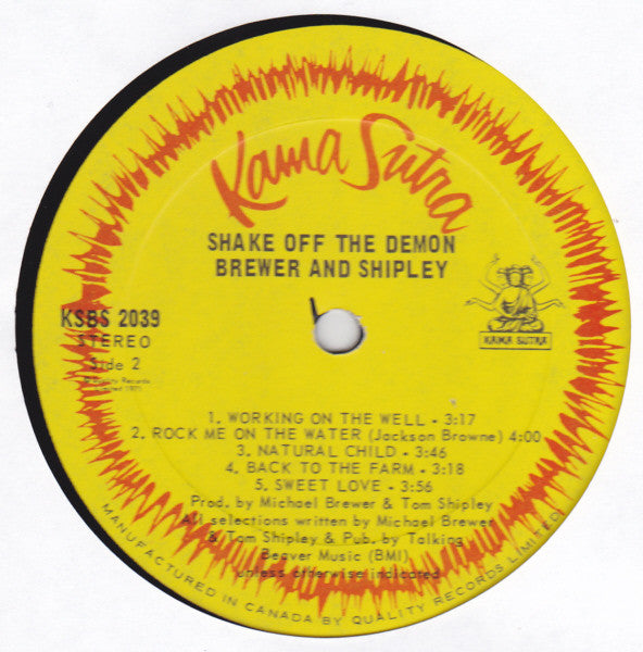 Brewer And Shipley : Shake Off The Demon (LP, Album, Gat)