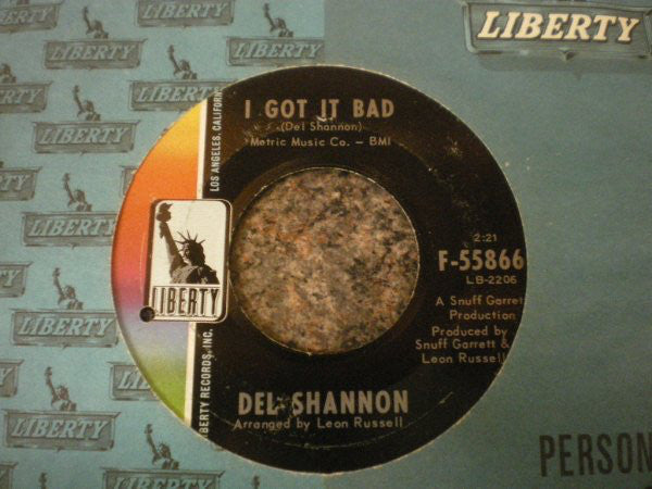 Del Shannon : The Big Hurt / I Got It Bad (7", Single)