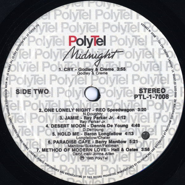 Various : Midnight (LP, Comp)