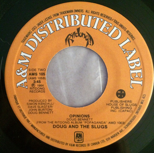 Doug And The Slugs : Love Shines (7", Single)