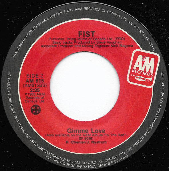 Fist : If I'm Not Loved / Gimme Love (7", Single)