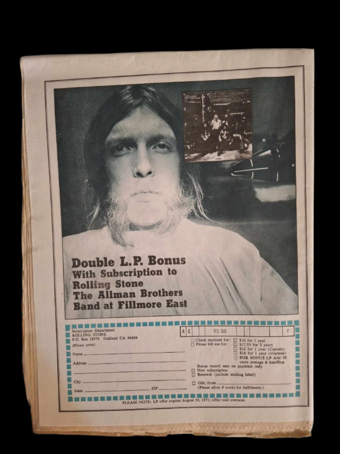 Rolling Stone Magazine – Issue No. 88 (August 5, 1971)