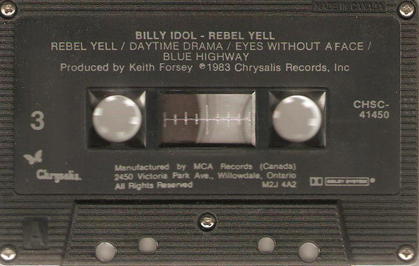 Billy Idol : Rebel Yell (Cass, Album)