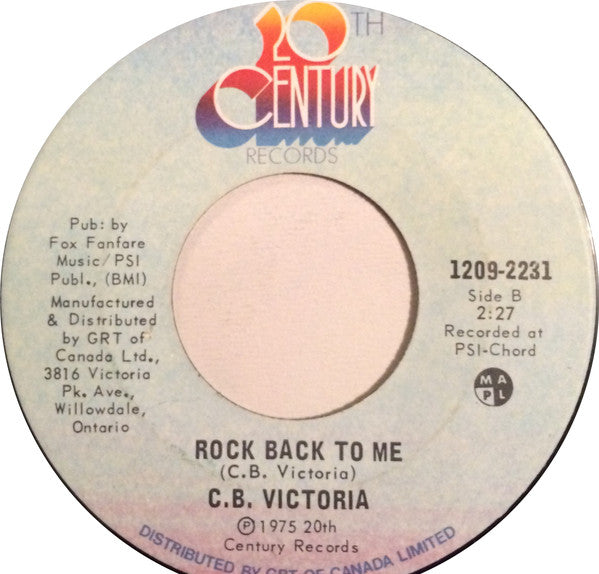 C.B. Victoria : Come And See My Man / Rock Back To Me (7", Single)