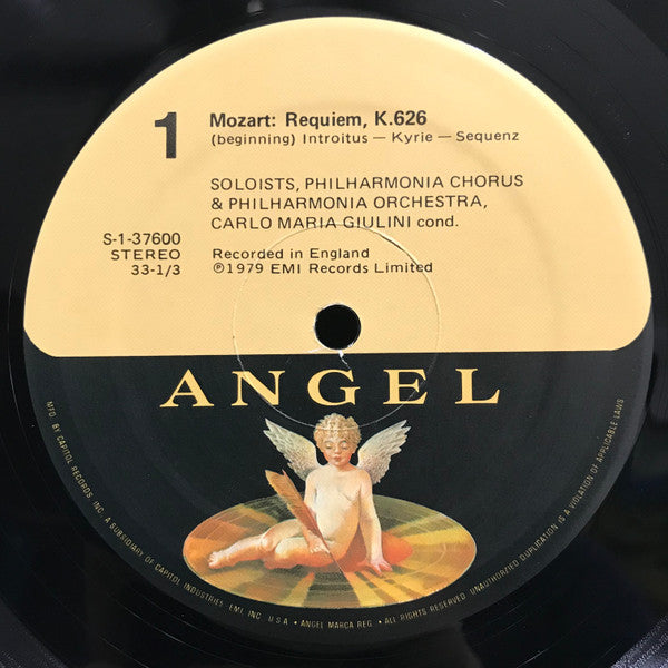 Mozart* - Carlo Maria Giulini, Philharmonia Orchestra, Philharmonia Chorus : Requiem K. 626 (LP, Album, RP)