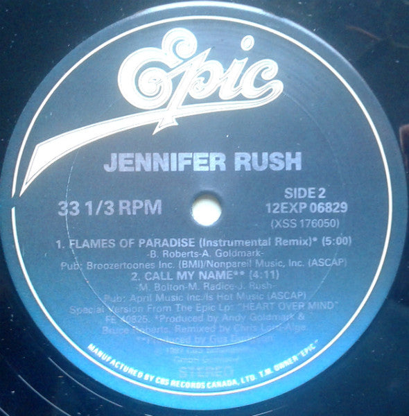 Jennifer Rush With Elton John : Flames Of Paradise (12")