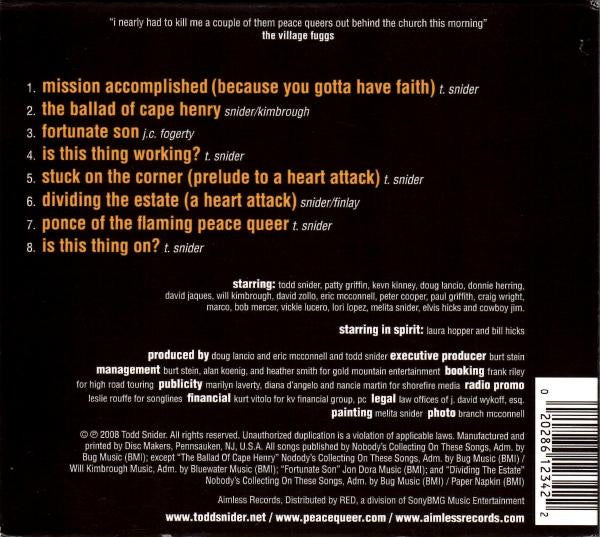 Todd Snider : Peace Queer (CD, Album)