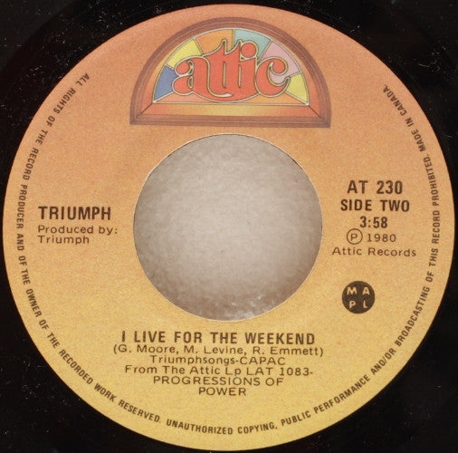 Triumph (2) : American Girls (7", Single)