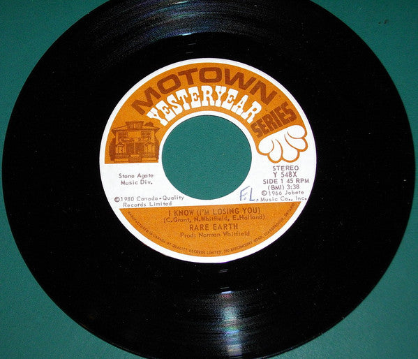 Rare Earth : Get Ready / (I Know) I'm Losing You (7", RE)