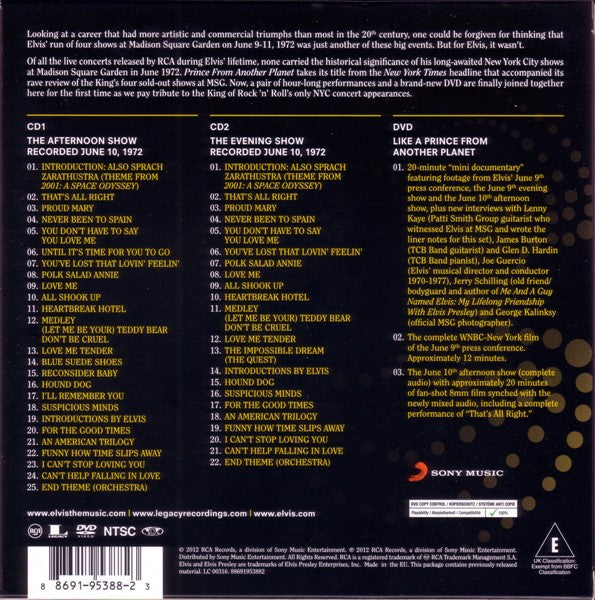 Elvis Presley : Prince From Another Planet (CD, Album, RE, RM + CD, Album, RE, RM + DVD-V, NTS)