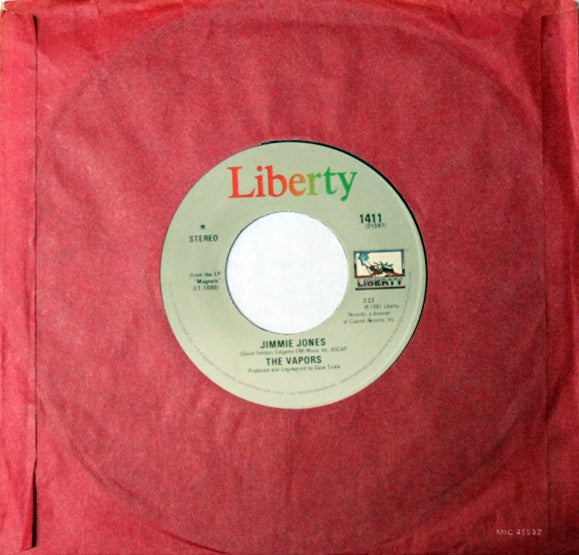 The Vapors : Jimmie Jones (7", Single)