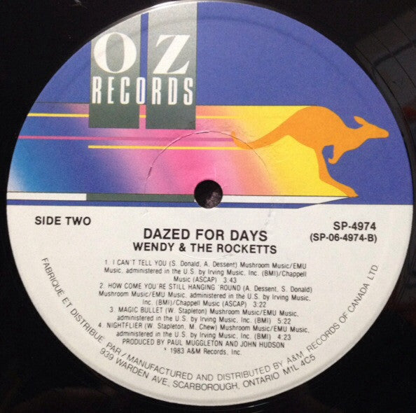 Wendy & The Rocketts : Dazed For Days (LP, Album)