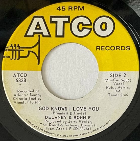 Delaney & Bonnie : Only You Know And I Know (7")