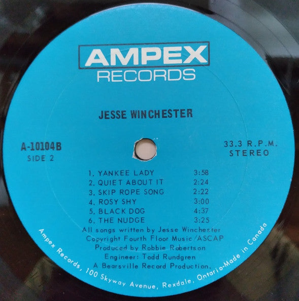 Jesse Winchester : Jesse Winchester (LP, Album, Gat)