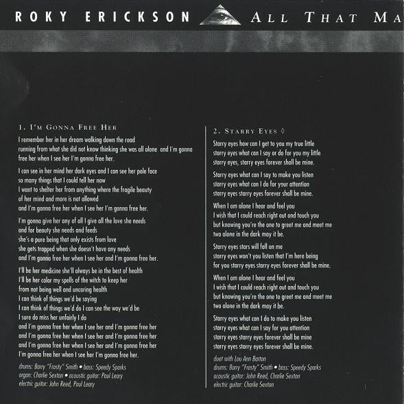 Roky Erickson : All That May Do My Rhyme (CD, Album)