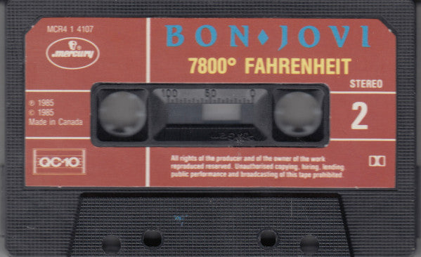 Bon Jovi : 7800° Fahrenheit (Cass, Album)