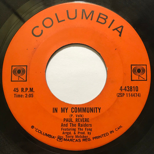 Paul Revere & The Raiders : The Great Airplane Strike / In My Community (7", Single)