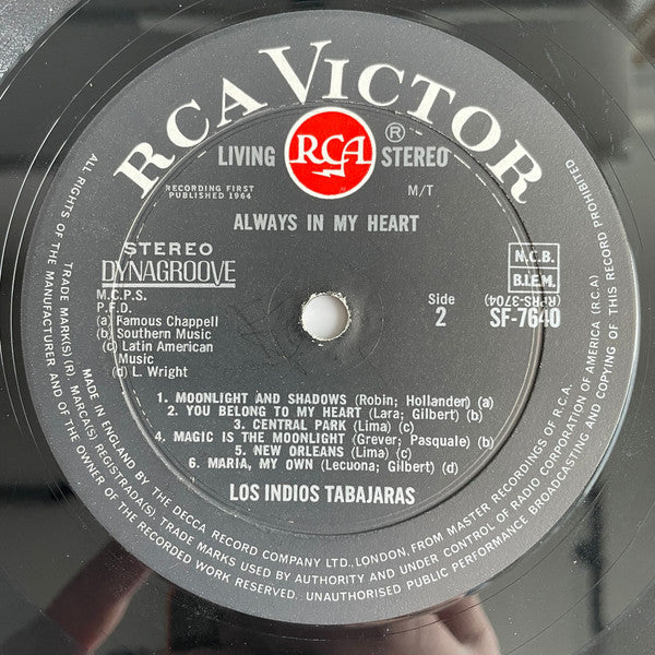 Los Indios Tabajaras : Always In My Heart (LP, Album)