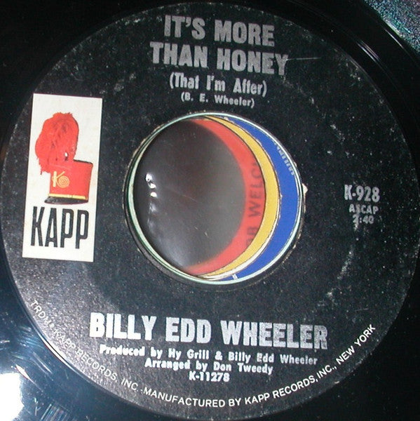Billy Edd Wheeler : I Ain't The Worryin' Kind (7", Single)