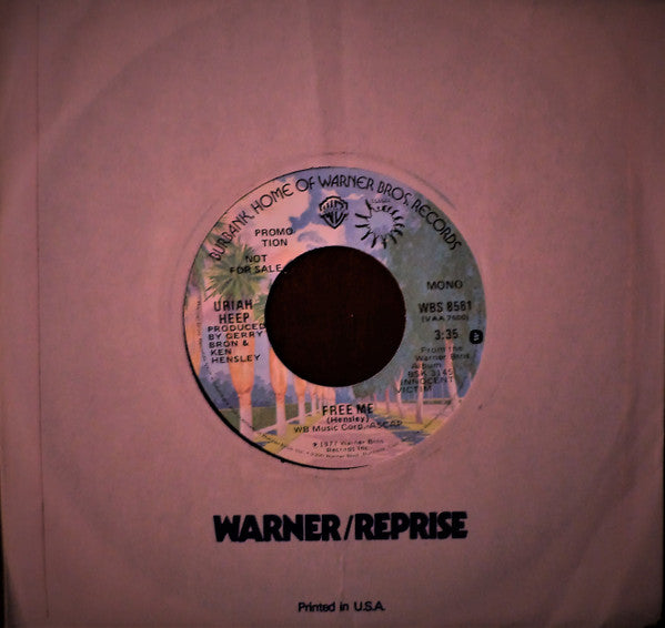 Uriah Heep : Free Me (7", Single, Mono, Promo)