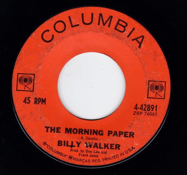 Billy Walker : Coming Back For More (7", Single)