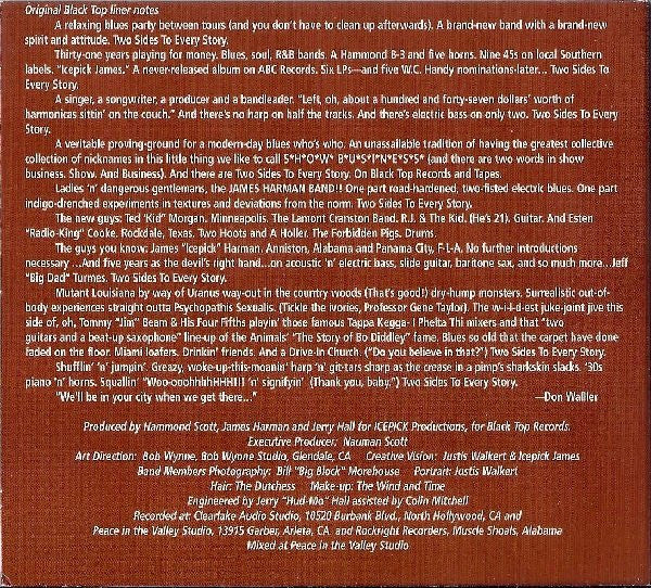 James Harman Band* : Two Sides To Every Story (CD, Album, RE, Dig)