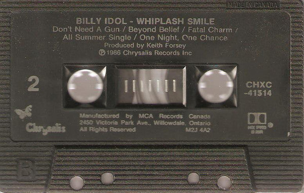 Billy Idol : Whiplash Smile (Cass, Album, Dol)