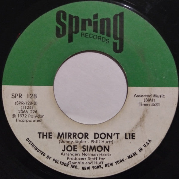 Joe Simon : Power Of Love / The Mirror Don't Lie (7", Single, Mon)