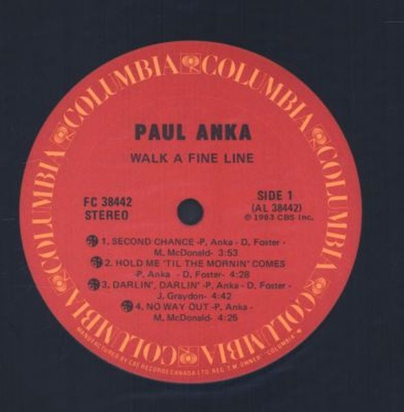 Paul Anka : Walk A Fine Line (LP, Album)