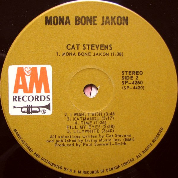 Cat Stevens : Mona Bone Jakon (LP, Album)