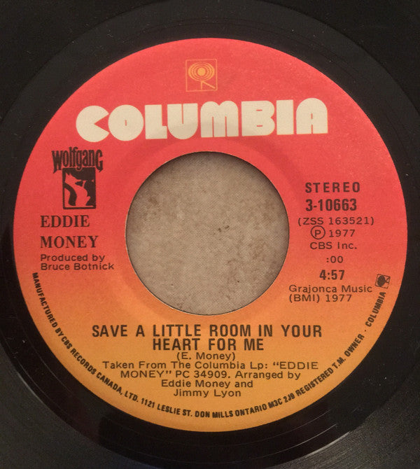 Eddie Money : Baby Hold On (7", Single)