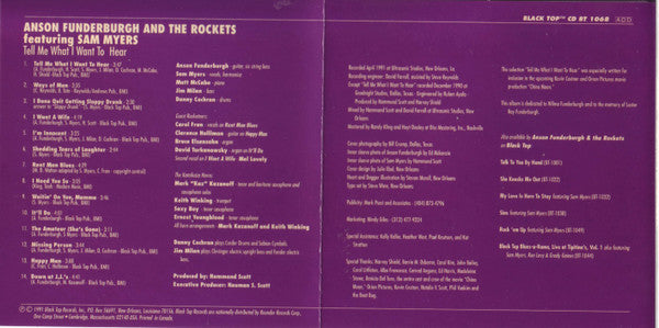Anson Funderburgh And The Rockets* Featuring Sam Myers : Tell Me What I Want To Hear (CD, Album)