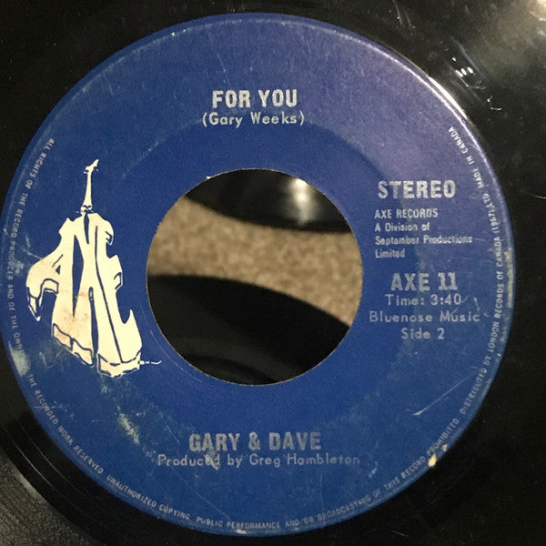 Gary & Dave : I Fell In Love With You Sometime (7", Single)