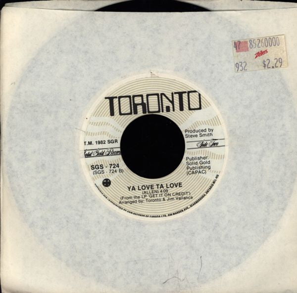 Toronto (4) : Start Tellin' The Truth (7")