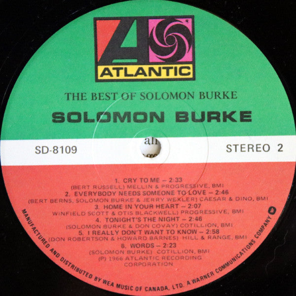 Solomon Burke : The Best Of Solomon Burke (LP, Comp)