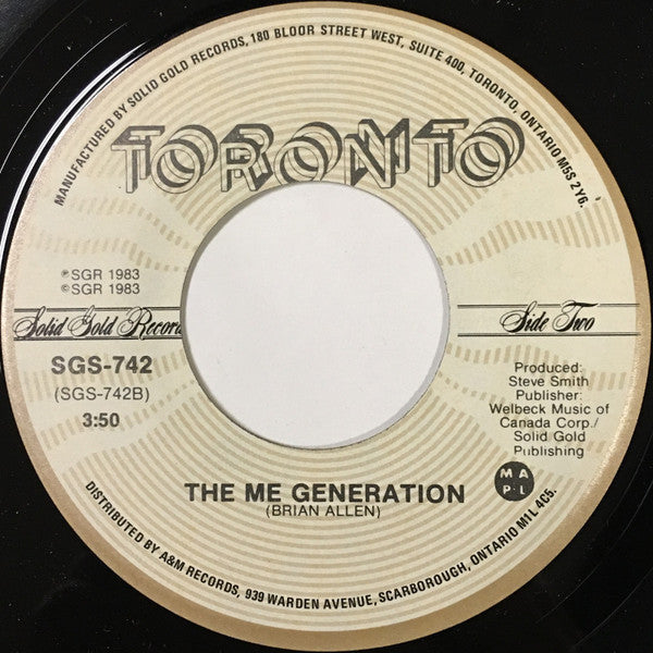 Toronto (4) : All I Need (7", Single)