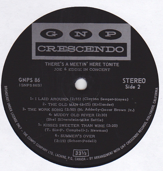 Joe & Eddie : There's A Meetin' Here Tonite (LP, Album)
