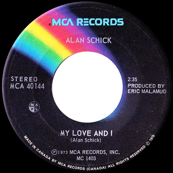 Alan Schick : Lucy, Lucy, Lucy / My Love And I (7", Single)
