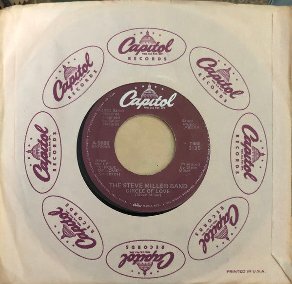 The Steve Miller Band* : Circle Of Love (7", Win)