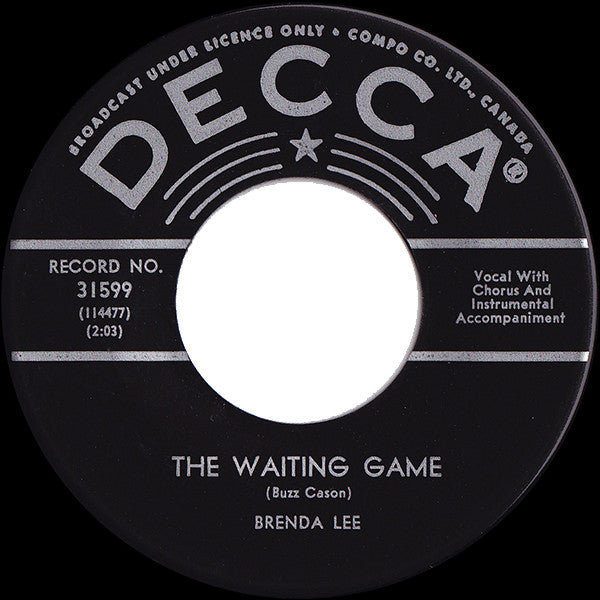 Brenda Lee : The Waiting Game / Think (7", Single)